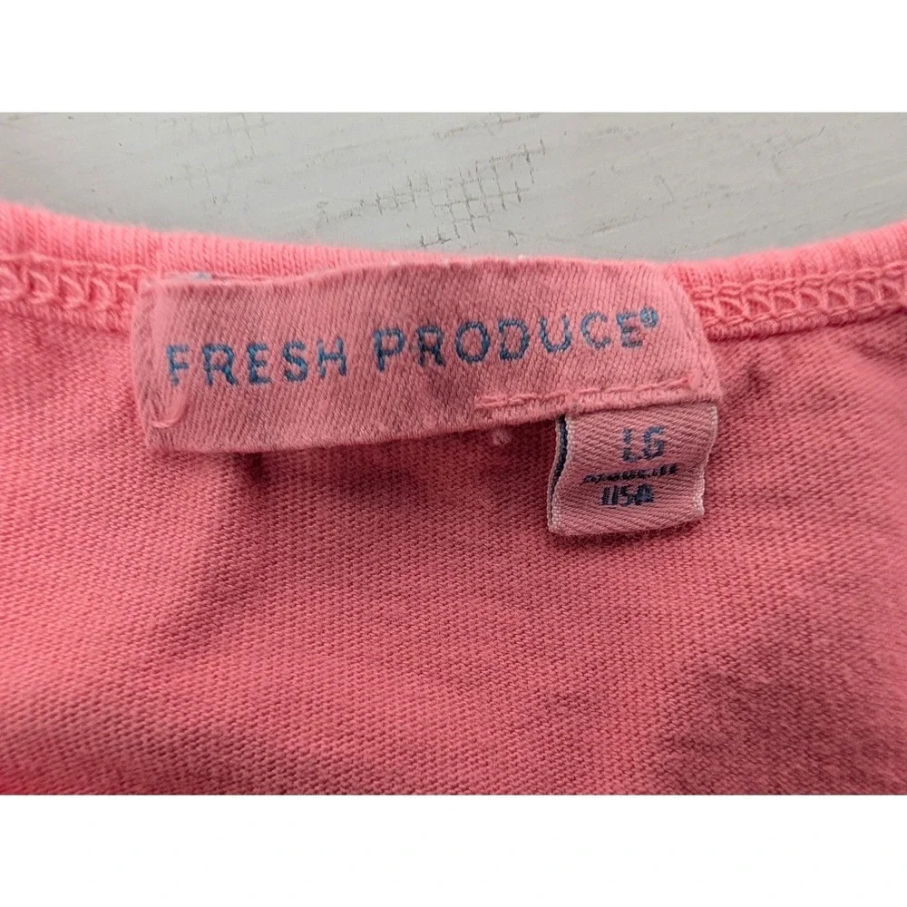 Fresh Produce Womens Short Sleeve Scoop Neck T-Shirt Dress Pink USA Cotton Large